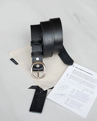 Женский ремень Ester Black 100 см - фото - 4