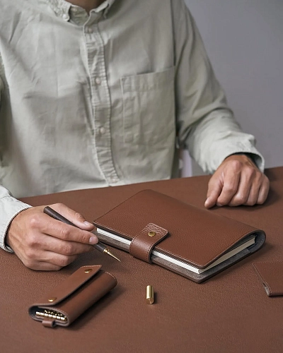 Блокнот со сменным блоком BERGAMO - фото - 1