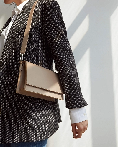 Сумка кроссбоди кожаная IRMA Coffee - фото - 4