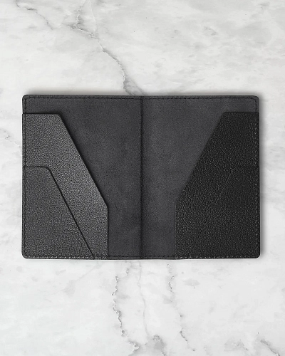 Кожаная обложка на паспорт FOLIO Black - фото - 3