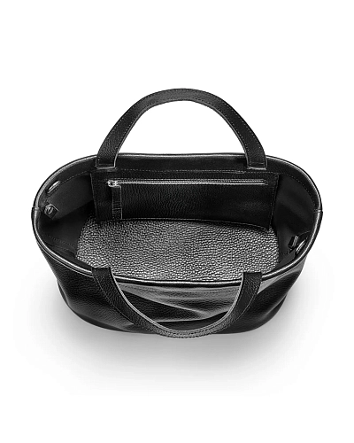Сумка кожаная CASSIA Black Grain - фото - 1