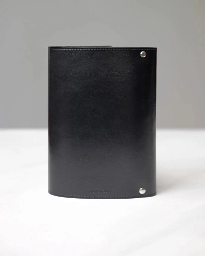 Кожаный блокнот на кольцах BRIEF Black - фото - 7