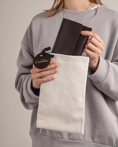 Кожаный чехол для очков SAINT TROPEZ Brown - фото - 5