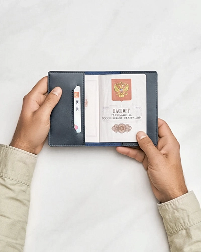 Кожаная обложка на паспорт PASS Pool - фото - 1