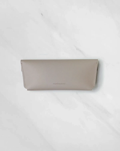 Кожаный чехол для очков GLASS Coffee - фото - 3