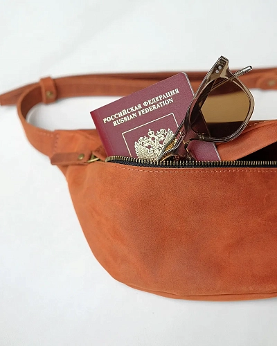 Поясная сумка кожаная CAMP Bourbon - фото - 4