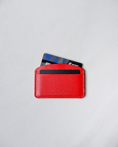 Картхолдер кожаный BILL Red - фото - 1