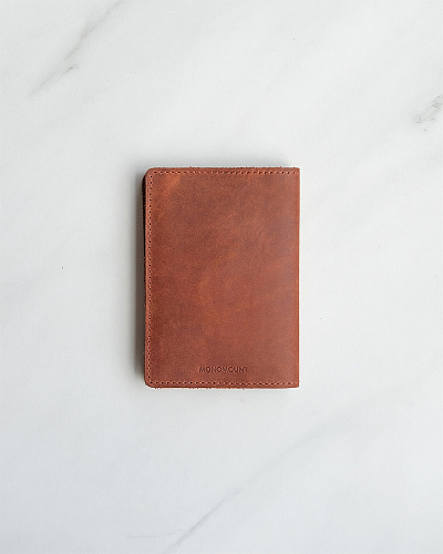 Кожаная обложка на паспорт PASS Bourbon - фото - 5