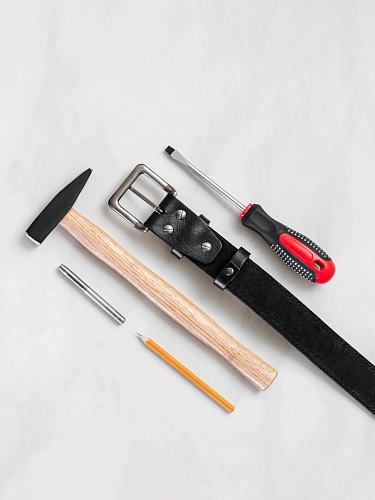 Ремень мужской BRONCO STITCH Black 120-125 см в деревянной коробочке - фото - 7