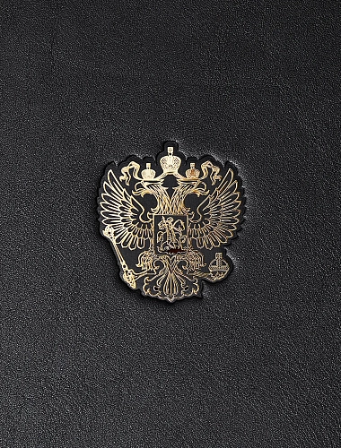 Ежедневник с гербом России ФЕДЕРАЦИЯ черный - фото - 4