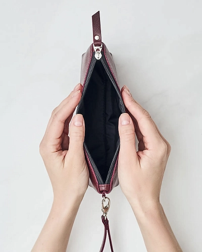 Кожаный несессер CRUISE Marsala - фото - 2