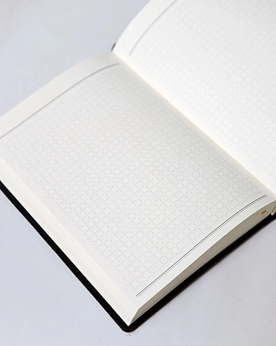 Кожаный блокнот в клетку MAGNETIC Black - фото - 5