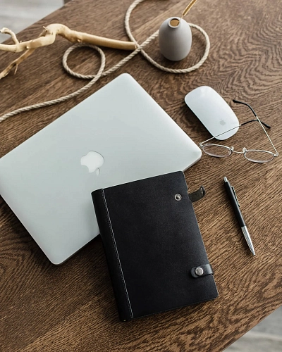 Кожаный ежедневник ROVER Black - фото - 1