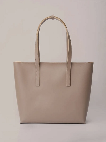 Кожаная сумка шоппер STELLA ZIP Coffee - фото