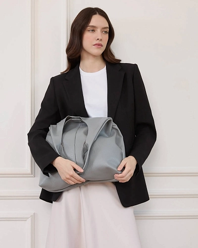 Кожаный шоппер MIA Iron - фото - 5