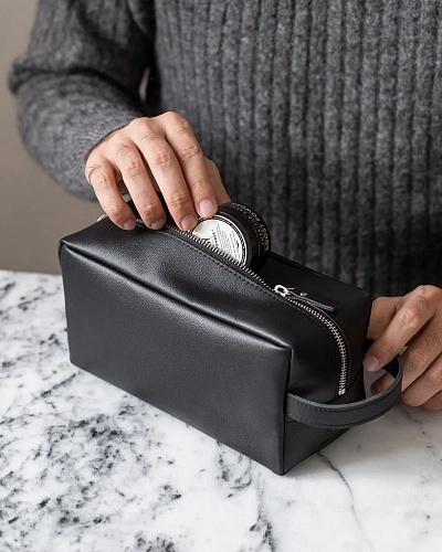 Кожаный несессер VOYAGE Black - фото - 3