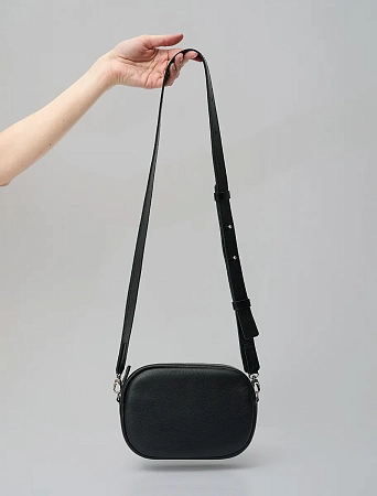 Сумка кроссбоди кожаная DAISY Black Grain