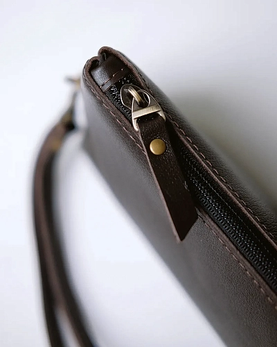 Кожаный несессер CRUISE Brown - фото - 5
