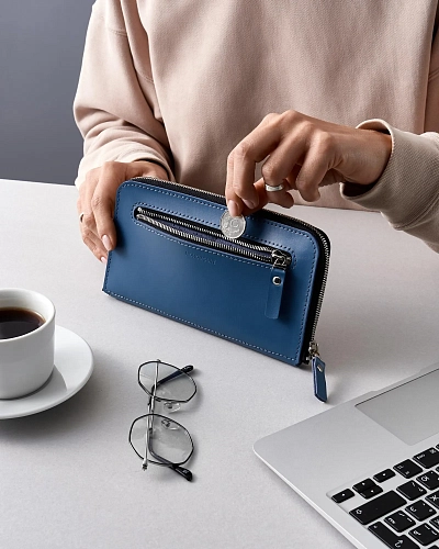 Кошелек на молнии AERO Cobalt - фото - 2