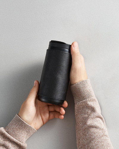 Термокружка с кожаной накладкой MUG Black