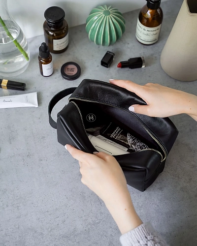 Кожаный несессер VOYAGE Black - фото - 8