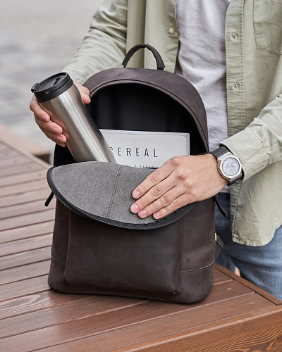 Рюкзак кожаный мужской GERALD Rodeo - фото - 10