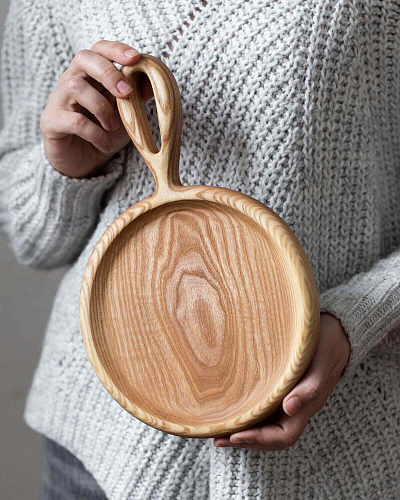 Деревянная доска для подачи ROUND M - фото