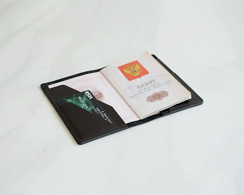 Кожаная обложка на паспорт FOLIO Brown - фото - 5