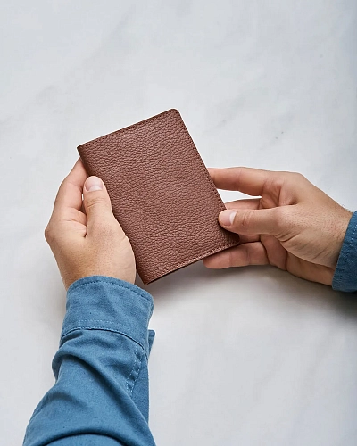 Кожаная обложка на паспорт PASS Hazel - фото - 4