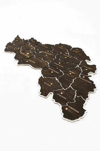 Карта Белгородской области деревянная Gold - фото - 4