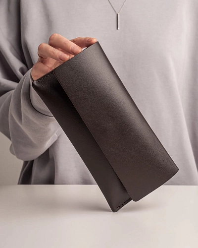 Кожаный чехол для очков SAINT TROPEZ Brown - фото - 2