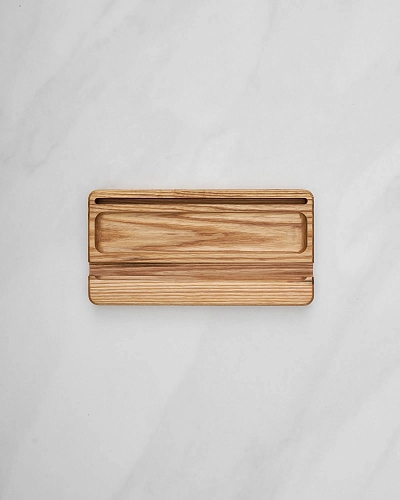 Деревянный органайзер для канцелярии Desko M Natural - фото - 1