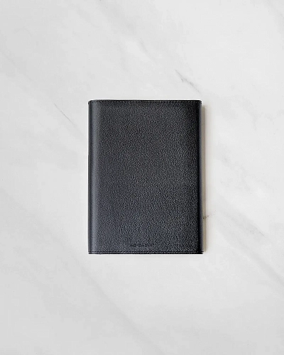 Кожаный блокнот в клетку MAGNETIC Black - фото - 3