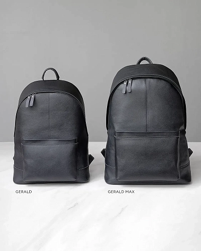 Рюкзак кожаный мужской GERALD MAX Black - фото - 15