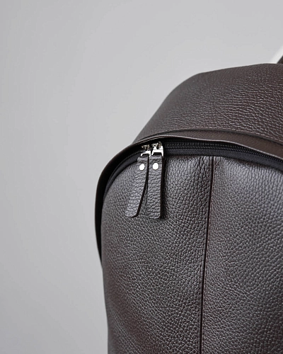 Рюкзак кожаный мужской GERALD MAX Brown Grain - фото - 6