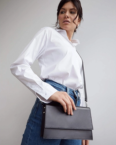 Сумка кроссбоди кожаная IRMA Black - фото - 1