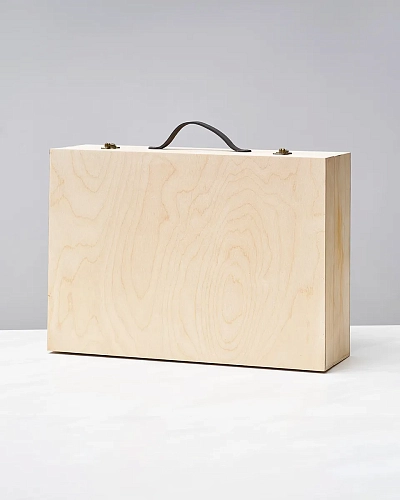 Чемодан с кожаной ручкой NATURAL - фото - 1