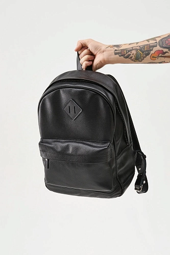 Рюкзак кожаный мужской BRUNO Black Grain - фото - 3