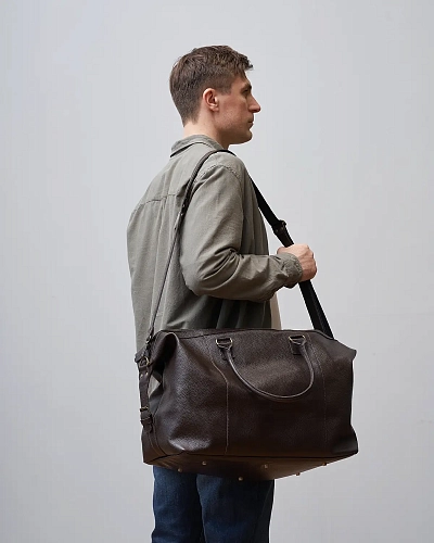 Кожаная дорожная сумка BAGGAGE Brown Grain - фото - 5