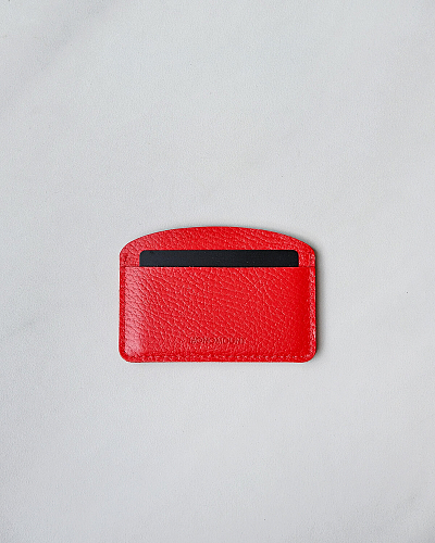 Картхолдер кожаный BILL Red - фото - 3