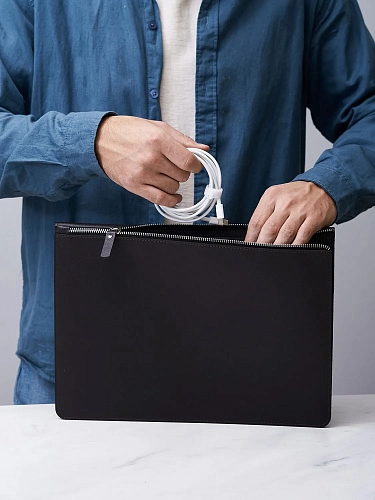 Кожаная папка для ноутбука 14 дюймов GRADE Brown - фото - 2