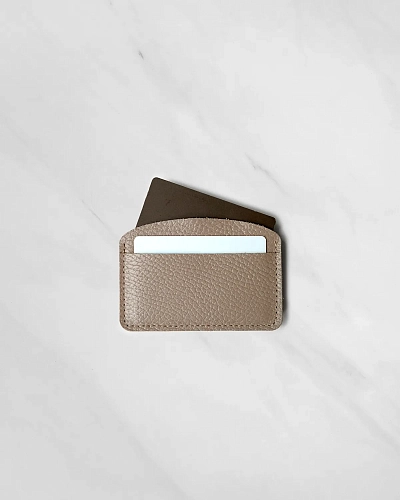 Картхолдер кожаный BILL Beige - фото - 2