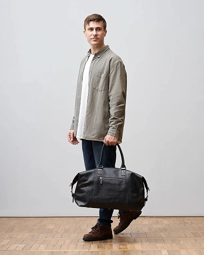 Кожаная дорожная сумка BAGGAGE Black Grain - фото - 1