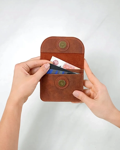 Мини кошелек кожаный AMO Bourbon - фото - 3