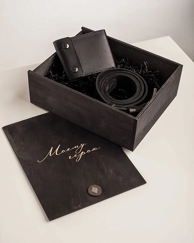 Мужской подарочный набор HELLAS Black d-120 - фото - 4