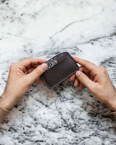 Картхолдер кожаный BILL Brown - фото