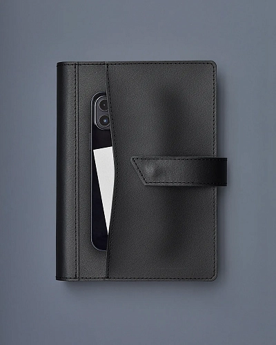 Кожаный ежедневник HAROLD Black - фото