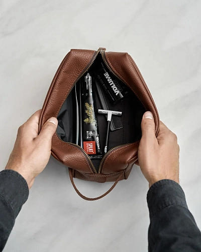 Кожаный несессер VOYAGE Hazel - фото - 3