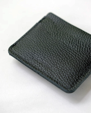 Картхолдер кожаный FLAT Black Grain