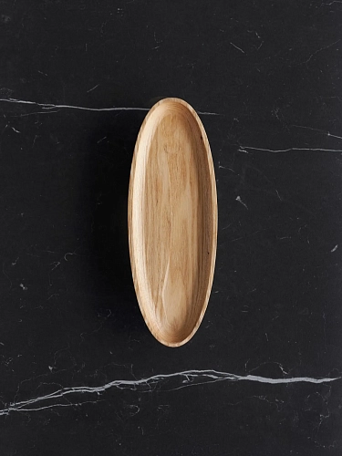 Деревянная тарелка OVAL oak - фото - 1